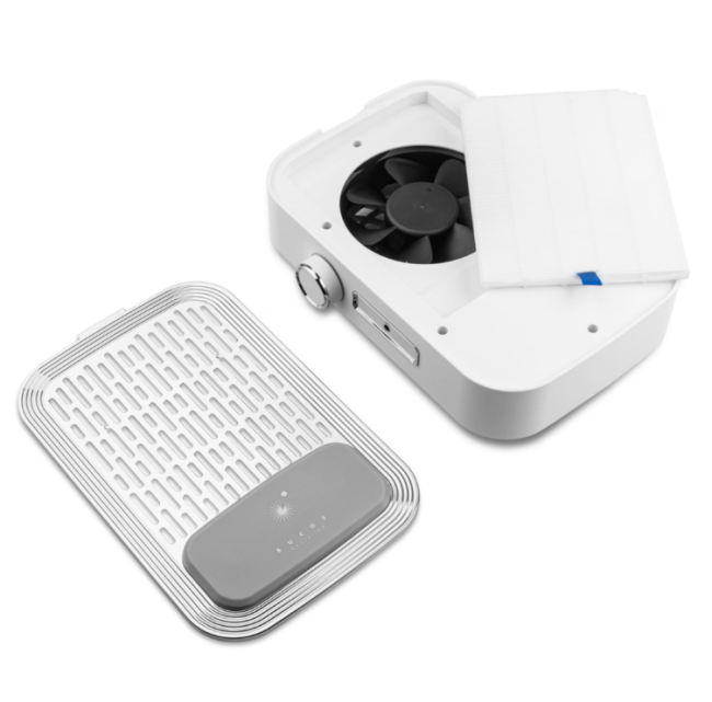 ВИТЯЖКА ДЛЯ МАНІКЮРУ С НЕРА ФІЛЬТРОМ BUCOS CYCLONE V3-B НА 100W З АКУМУЛЯТОРОМ