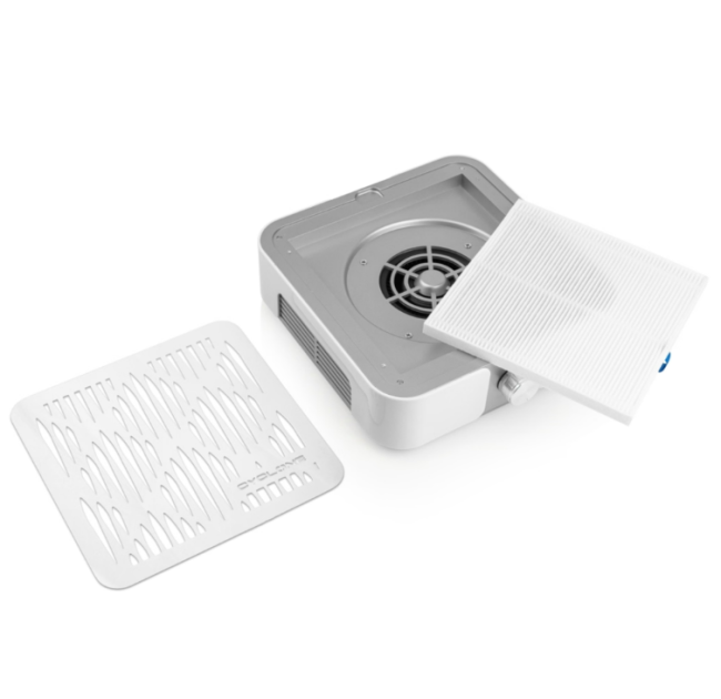 ВИТЯЖКА ДЛЯ МАНІКЮРУ ТА ПЕДИКЮРУ З НЕРА ФІЛЬТРОМ BUCOS CYCLONE X SILVER 60W