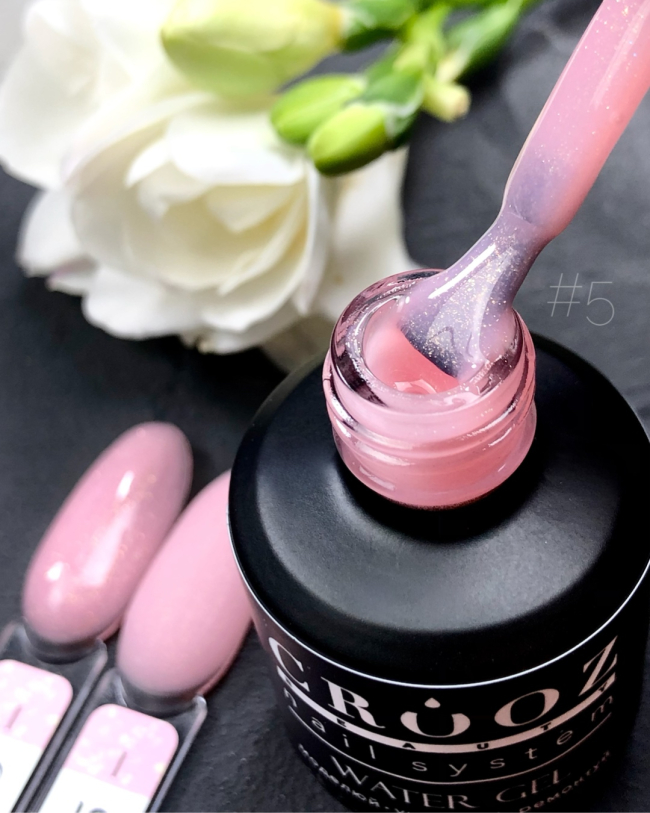 Crooz Water Gel 5 — рожевий гель з шимером, 15мл