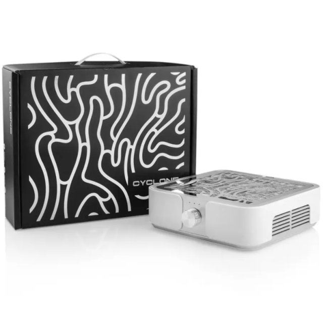 ВИТЯЖКА CYCLONE X2 SILVER 72W ДЛЯ МАНІКЮРУ ТА ПЕДИКЮРУ З ВУГІЛЬНИМ НЕРА ФІЛЬТРОМ