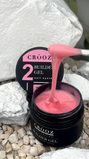 CROOZ Builder Gel№2 Warm Pink, Гель для нарощування та зміцнення нігтів 