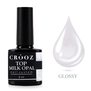 Crooz Закріплювач для гель лака TOP MILK OPAL, 8 ml