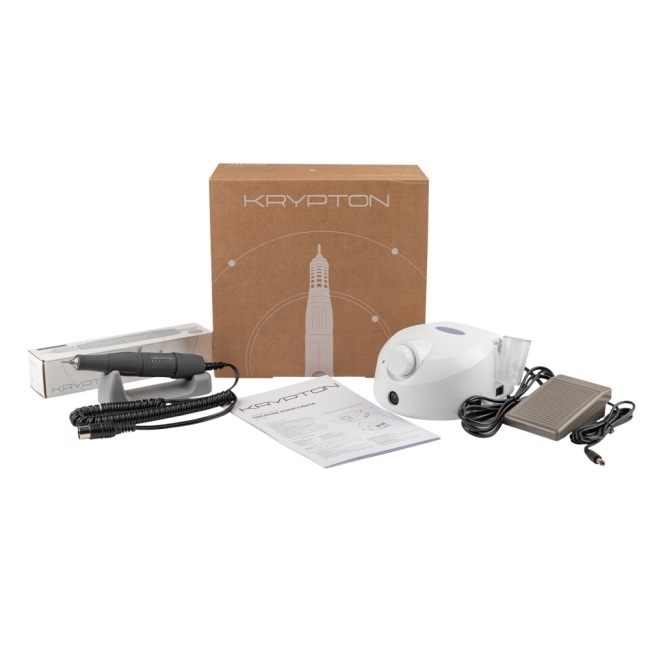 Фрезер KRYPTON XPS-400 WHITE/GRAY на 65 вт. та 40000 об. для манікюру та педикюру Фрезер KRYPTON XPS-400 WHITE/GRAY на 65 вт. та 40000 об. для манікюру та педикюру