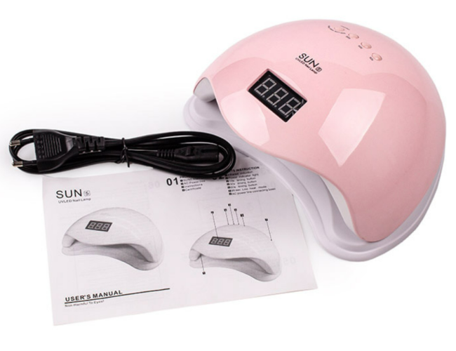 Лампа для манікюру LED+UV SUN 5 WHITE 48W. Не оригінал