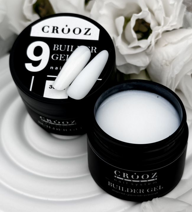 CROOZ Builder Gel №9 Shimmer Milk, Гель для нарощування та зміцнення нігтів 