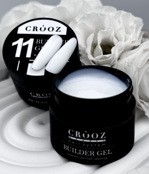 CROOZ Builder Gel №11 White, Гель для нарощування та зміцнення нігтів 