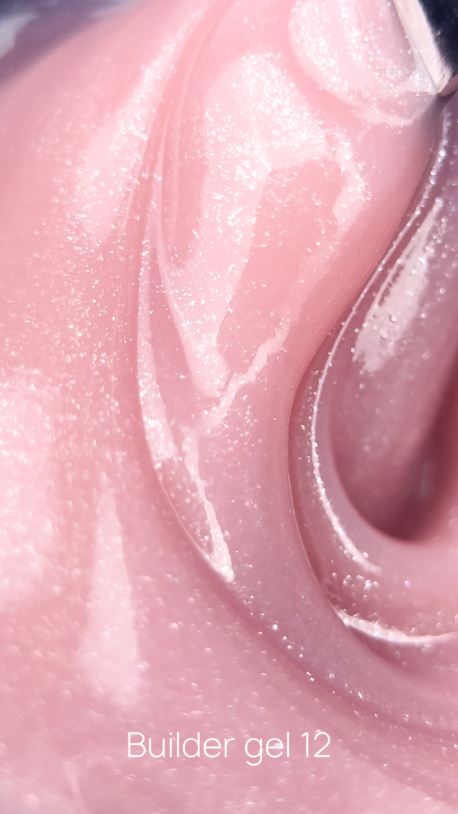 CROOZ Builder Gel №12 Shimmer Blush, Гель для нарощування та зміцнення нігтів 