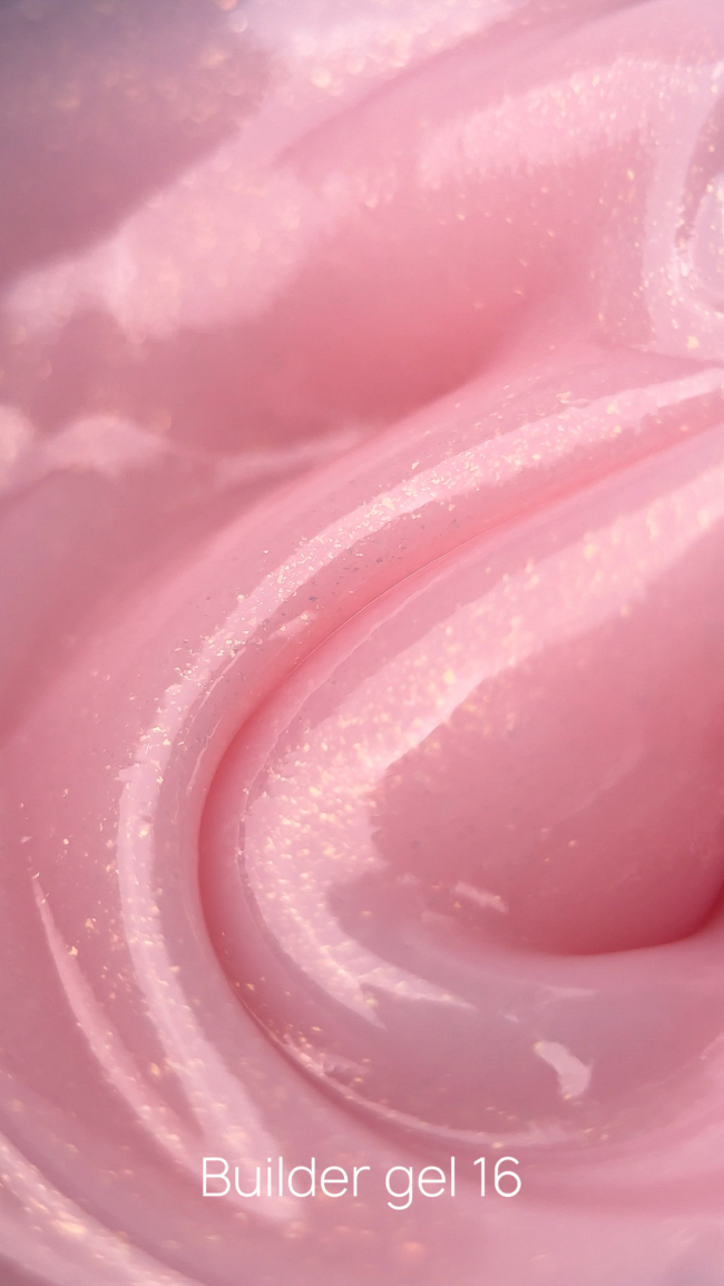 CROOZ Builder Gel №16 Shimmer Rose, Гель для нарощування та зміцнення нігтів