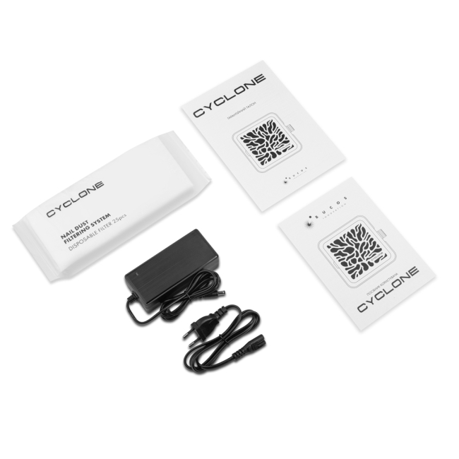 ВИТЯЖКА CYCLONE X3 SILVER 72W ДЛЯ МАНІКЮРУ ТА ПЕДИКЮРУ З НЕРА ФІЛЬТРОМ