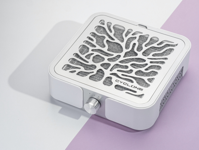 ВИТЯЖКА CYCLONE X3 SILVER 72W ДЛЯ МАНІКЮРУ ТА ПЕДИКЮРУ З НЕРА ФІЛЬТРОМ