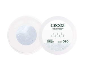 Liquid Polygel Crooz №020 — професійний молочний полігель з шимером