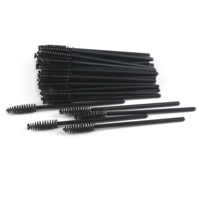 Набір щіточок для вій та брів 50шт, колір випадковий