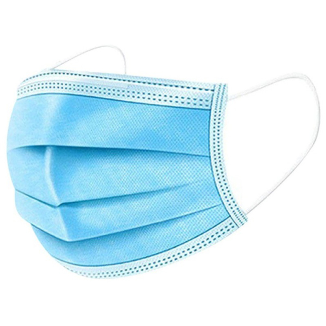 Маска одноразова медична тришарова, 50шт