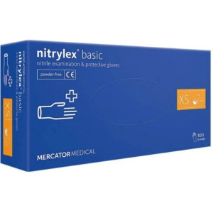 Рукавиці нітрилові неопудрені Basic, S, XS, M, 100шт