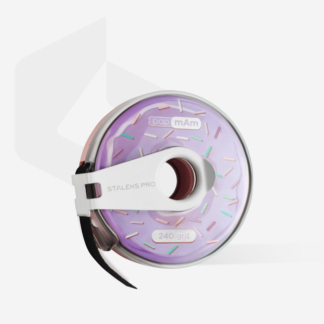 Змінний файл-стрічка papmAm в пластиковій котушці Bobbinail Staleks Pro Expert, 240 грит