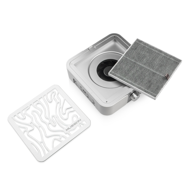 Витяжка MUSSON X2 SILVER на 72 вт. для манікюру та педикюру Витяжка MUSSON X2 SILVER на 72 вт. для манікюру та педикюру