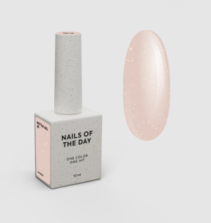 NAILSOFTHEDAY Bottle gel 45 shimmer – молочно-бежевий зі сріблястим шиммером для укріплення нігтів, 10 мл